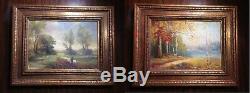Matched pair of original oil paintings by known Canadian artist William Granley