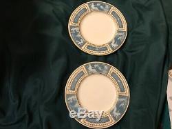 Minton pate sur pate pair of 10 1/4 inch plates signed Birks