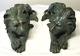 Mirrored Pair Of Antique Signed A. Tiot French Bronze Recumbent Lion Sculptures