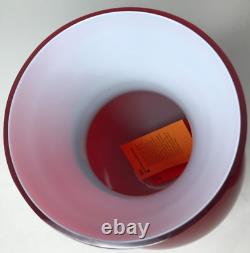 Murano Pair Vase Fasciati Signed Moore Salviati Vintage Antique