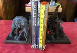 My Dads wonderful Desk. Elephant Book Ends solid bronze