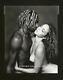 Nude Couple Embracing B&w 4x5 Contact Print On 5x7 Dkrm Signed Orig 1995