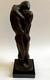 Nude Embrace Sculpture Of A Couple By Austin Prod, Signed, 1981 Vintage, 21