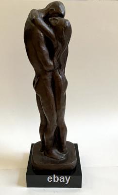Nude Embrace Sculpture of a Couple by Austin Prod, Signed, 1981 Vintage, 21