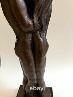 Nude Embrace Sculpture of a Couple by Austin Prod, Signed, 1981 Vintage, 21