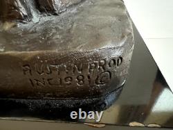 Nude Embrace Sculpture of a Couple by Austin Prod, Signed, 1981 Vintage, 21
