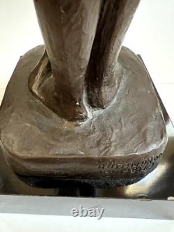 Nude Embrace Sculpture of a Couple by Austin Prod, Signed, 1981 Vintage, 21