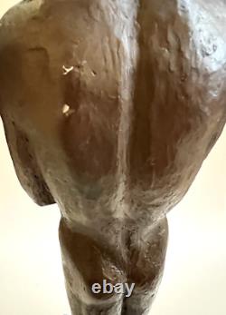 Nude Embrace Sculpture of a Couple by Austin Prod, Signed, 1981 Vintage, 21