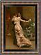 Old Master-art Antique Oil Painting Female Dance Couple On Canvas 24x36