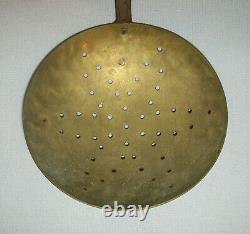 Old Vtg 20th Century Pair of Iron and Brass Dipper and Strainer. Signed T. Loose