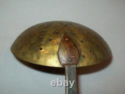 Old Vtg 20th Century Pair of Iron and Brass Dipper and Strainer. Signed T. Loose