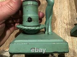 Original Frankart L206 Signed Art Deco Figural Pair Of Lamps Very Good Condt