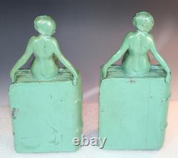 Original Frankart Pair B-406 Art Deco Nude Signed Bookends