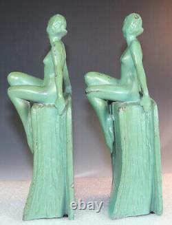 Original Frankart Pair B-406 Art Deco Nude Signed Bookends