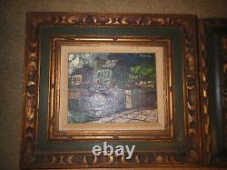 Original Signed VOLMAR Antique Oil Paintings matched pair