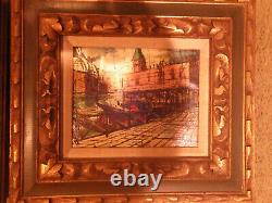 Original Signed VOLMAR Antique Oil Paintings matched pair