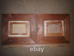 Original Signed VOLMAR Antique Oil Paintings matched pair