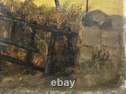 PAIR 19th century Antique Oil paintings on board HORSE RACING Jockey Signed J. D