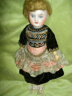 PAIR 5 antique bisque signed Paris France UNIS 301 jointed dollhouse dolls a/o