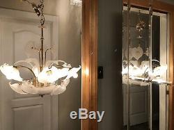 PAIR AVAILABLE XL Vintage Vetreria Murano Glass Sculptural Chandelier AMAZING