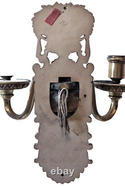 PAIR. E F Caldwell Hand Painted Signed Sconces Circa 1910. OFFERS WELCOME