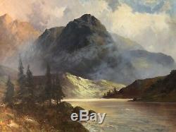 PAIR FINE F E. Jamieson Antique 19th Century British Scottish Loch OIL PAINTING