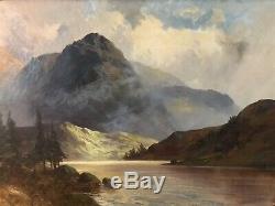 PAIR FINE F E. Jamieson Antique 19th Century British Scottish Loch OIL PAINTING