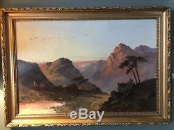 PAIR FINE F E. Jamieson Antique 19th Century British Scottish Loch OIL PAINTING