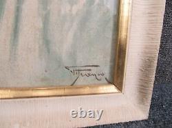 PAIR OF ANTIQUE CIRCA 1890s ITALIAN illegibly signed PORTRAITS