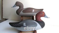 PAIR OF Redhead Decoy's by Jim Pierce of Havre de Grace MD SIGNED