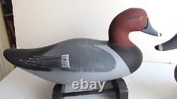 PAIR OF Redhead Decoy's by Jimmy Pierce of Havre de Grace MD SIGNED