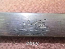 PAIR OLD SAMURAI JAPANESE SWORD soft metal kozuka & KOGI wakizashi/Katana SIGNED