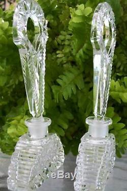 PAIR Vintage Czech Perfume BottlesSignedDaubers IntactRARE5.75 Gorgeous