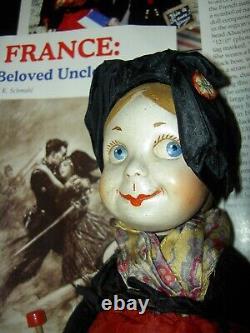 PAIR very RARE, signed PARIS antique French HANSI character dolls YERRI & GRETEL