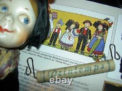 PAIR very RARE, signed PARIS antique French HANSI character dolls YERRI & GRETEL