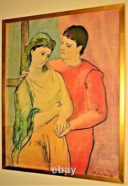 Pablo Picasso Original Vintage The Lovers Couple Portrait Giclee on Canvas Print