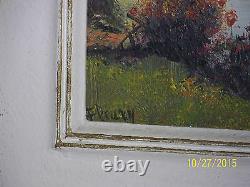 Pair -Albert Fleury Listed Artist Antique Original Oil On Canvas Landscapes