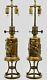 Pair Antique 19th Century French Signed F. Barbedienne Bronze Lamps On Stands