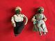 Pair Antique African American Doll Man & Woman Husband Wife Folk Art Americana