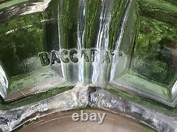 Pair Antique Baccarat Candlestick Lustres With Storm Shades. Signed. 1900 Superb