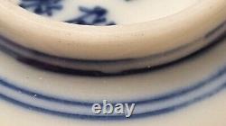 Pair Antique Chinese 19th Century Qing Buddhist Porcelain Blue & White Cups