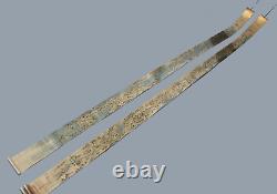 Pair Antique Japanese Manuscript Handpainted Handscrolls Scrolls Edo Japan