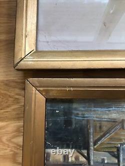 Pair Antique Marine Maritime Oil Painting Gilt Frames Glazed Signed