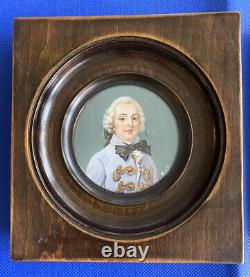 Pair Antique Miniature Framed Oil Painting Portrait Signed BEAUTY