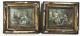 Pair Antique Paintings Style Of Jean Antoine Watteau Serenade Romantic Scene