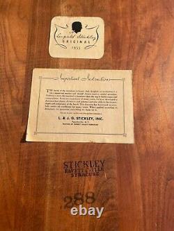 Pair Antique Signed L & JG Stickley Cherry Valley Colonial End Tables Shelf 288