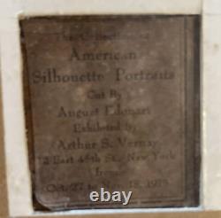 Pair Antique Silhouettes Welles Family signed August Edouart Boston 1841 & 1843