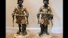 Pair Antique Venetian Hand Carved Blackamoor Statues