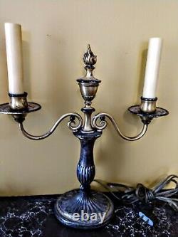 Pair Art Deco E. F. Caldwell Petite Bronze Candelabra Signed. Rewired