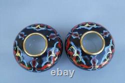 Pair Bernardaud France Art Deco Porcelain Vases Signed Artist A